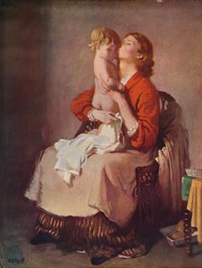 レディー・オーペンと子供、1935 作： William Newenham Montague Orpen