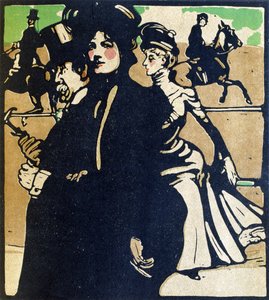 レースでの一日、ウィリアム・ハイネマン発行の「ロンドン・タイプ」のイラスト 作： William Nicholson