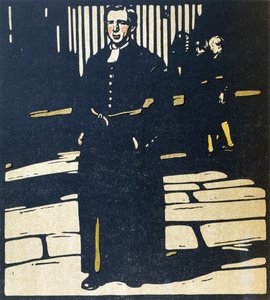 ブルーコートの少年、ウィリアム・ハイネマン発行の「ロンドン・タイプ」のイラスト 作： William Nicholson
