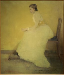 黄色い服の女性 作： William Nicholson