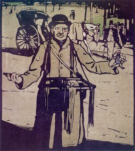 ウィリアム・ハイネマン発行の「ロンドン・タイプ」のホーカー 作： William Nicholson