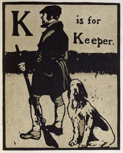 K は Keeper の意味、William Heinemann 発行の「An Alphabet」のイラスト 作： William Nicholson