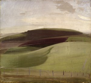 ダウンズ（ウィルトシャーの風景）1924年（キャンバスに油彩） 作： William Nicholson