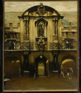 セントジョンズカレッジ、オックスフォード、1905年頃（キャンバスに油彩） 作： William Nicholson
