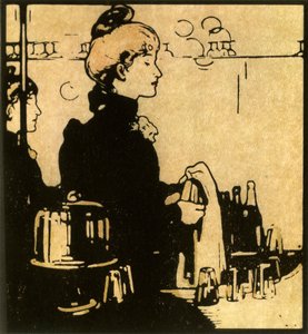 The Barmaid」1888年、1946年。 作： William Nicholson