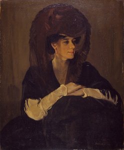 ブラウン・ベール・ポートレート・オブ・ミセス・ハリントン・マン 1905年 作： William Nicholson