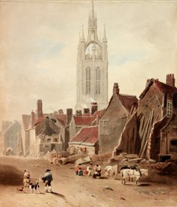 ニューカッスル・アポン・タイン、コリングウッド・ストリートの敷地にある住宅の解体（ボディカラー） 作： William Nicholson