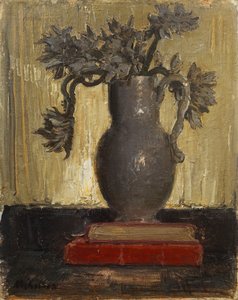 灰色の水差し、1941-42年頃（キャンバスボードに油彩） 作： William Nicholson