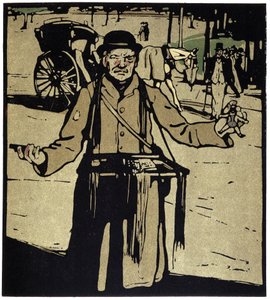 おもちゃ商人、ロンドン - 「「ロンドンの種類」」、ウィリアム・ニコルソン (1872-1949)、エド・フローリー 作： William Nicholson