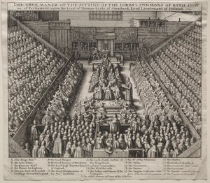 ウェストミンスター ホール、インテリア、ストラフォード伯爵の裁判 作： William Nicholson