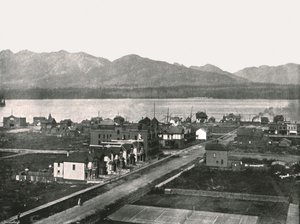 港、カナダ、バンクーバー、1895年。 作： William Notman and Son