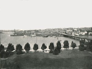 政府の建物、ビクトリア、カナダ、1895年からの眺め。 作： William Notman and Son