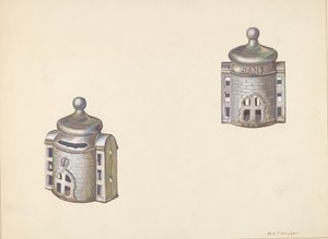 ビザンツ・ドーム・コイン・バンク 1938年頃 作： William O. Fletcher