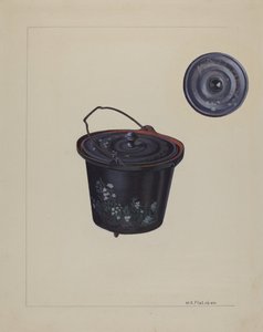 子供のおもちゃの鉄瓶、1937年頃。