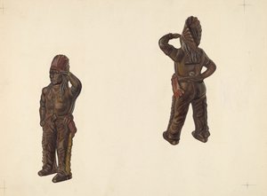インディアン・チーフ・コイン・バンク、1938年頃 作： William O. Fletcher