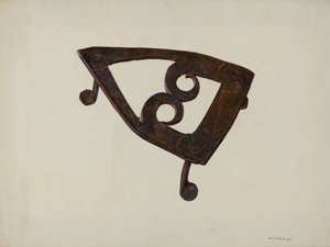 鉄製のトリベット、1939年頃。 作： William O. Fletcher