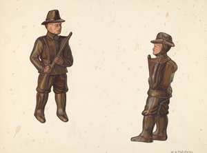 カーキ色のコインバンクの兵士、1938年頃 作： William O. Fletcher