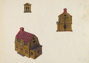 瓦屋根の家バンク、1939年頃。 作： William O. Fletcher