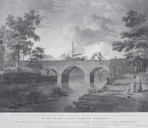 マンチェスター近くのバートンにある水道橋、1793年 作： William Orme