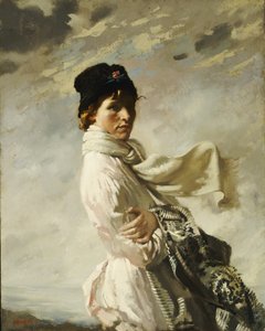 ダブリン湾：アーティストの妻の肖像、1909 作： William Orpen