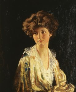 レディ・エブリン・ハーバートの肖像、半分の長さ、 作： William Orpen