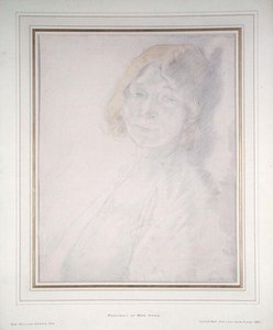 ホーン夫人の肖像」（鉛筆・水彩・紙 作： William Orpen