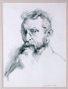 ウィリアム・オブライエン（1852-1928）の肖像 1905年（紙に鉛筆） 作： William Orpen