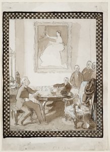 油彩画「マネへのオマージュ」のための習作、1906年頃（紙に水彩、インク、チョーク、鉛筆）（63015も参照） 作： William Orpen