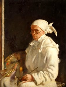 画家：眼鏡をかけた自画像、1907 作： William Orpen