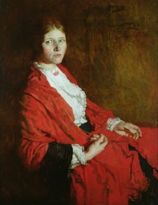 赤いスカーフ（キャンバスに油彩） 作： William Orpen