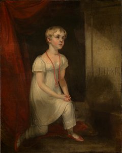 父の墓の前で跪くホラティア・ネルソン1807年頃（油彩・カンヴァス） 作： William Owen