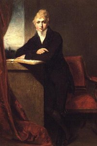 チャールズ・タウンリー（1784-1861）の室内での肖像（油彩・キャンバス