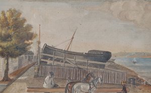 バーグのシップヤード、1870年代 作： William P. Chappel