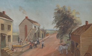 ハウス レイジング、1870 年代。 作： William P. Chappel