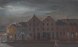 1870年代のランプライター。 作： William P. Chappel