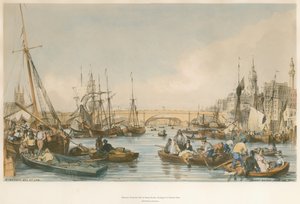ロンドン橋、プールから 作： William Parrott