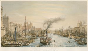 ロンドン橋からのプール、朝 作： William Parrott