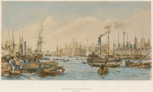 ロンドンブリッジに向かっているプール 作： William Parrott