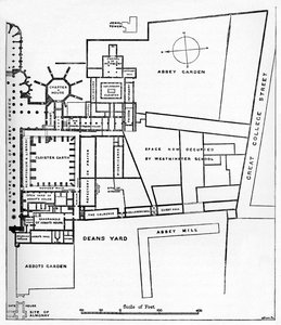 ウェストミンスターのベネディクト会修道院の計画、c1897 作： William Patten