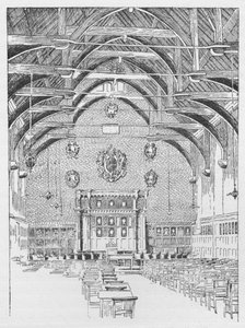 ウェストミンスタースクールルーム、旧アボッツ寮、c1897 作： William Patten