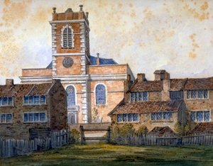 ロンドン、ベトナル・グリーンのセント・マシュー教会、1815年頃