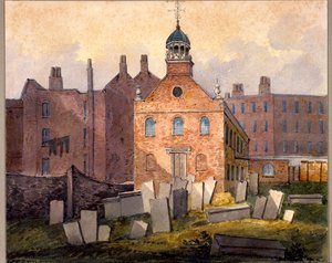 セント・メリルボーン旧教会、ロンドン、1815年頃 作： William Pearson