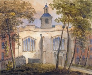 セントヘレン教会の西側の眺め、ビショップスゲート、ロンドン市、c1810
