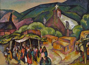 祭日。サンファン・プエブロ、1921年頃。 作： William Penhallow Henderson