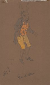 三月ウサギ（『アリス・イン・ワンダーランド』の衣装デザイン、1915年） 作： William Penhallow Henderson