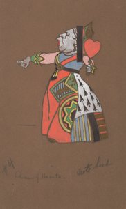 アリス・イン・ワンダーランド」のハートの女王の衣装デザイン。 作： William Penhallow Henderson