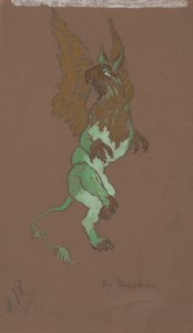 グリフォン（『アリス・イン・ワンダーランド』の衣装デザイン、1915年） 作： William Penhallow Henderson