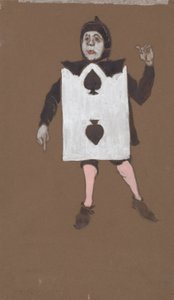 スペードの2（『アリス・イン・ワンダーランド』の衣装デザイン、1915年） 作： William Penhallow Henderson