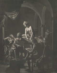 1772年2月20日、「ランプライトによるアカデミー」。 作： William Pether