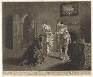 母親からの叱責 シュヴァリエ バヤードの自制 作： William Pether